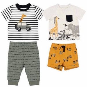 3/$15 SALE 💫 NWT Pekkle Infant 4-piece Set, Safari